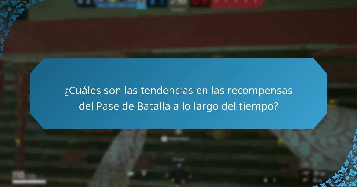 ¿Cuáles son las tendencias en las recompensas del Pase de Batalla a lo largo del tiempo?