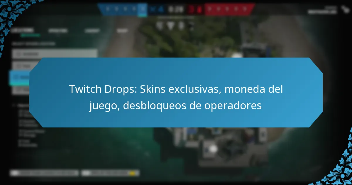 Twitch Drops: Skins exclusivas, moneda del juego, desbloqueos de operadores